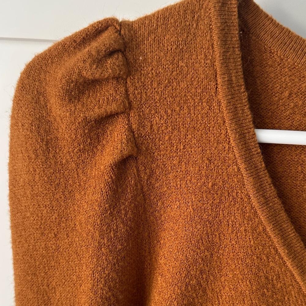 Anthropologie V-Neck Sweater - Warm Brown - Picture 3 of 3